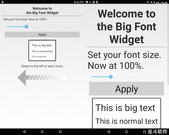 Big Font Widget - 使用更大的字号显示文字[Android]丨www.apprcn.com 反斗软件