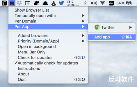 Browser ChooserX - 根据需求使用不同的浏览器打开链接[OS X]丨反斗软件 www.apprcn.com