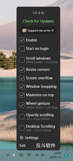 DragWin - 使用鼠标右键移动窗口[Windows]-反斗软件