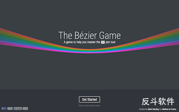 The Bézier Game - 通过游戏学习 Photoshop 中钢笔的使用丨www.apprcn.com 反斗软件